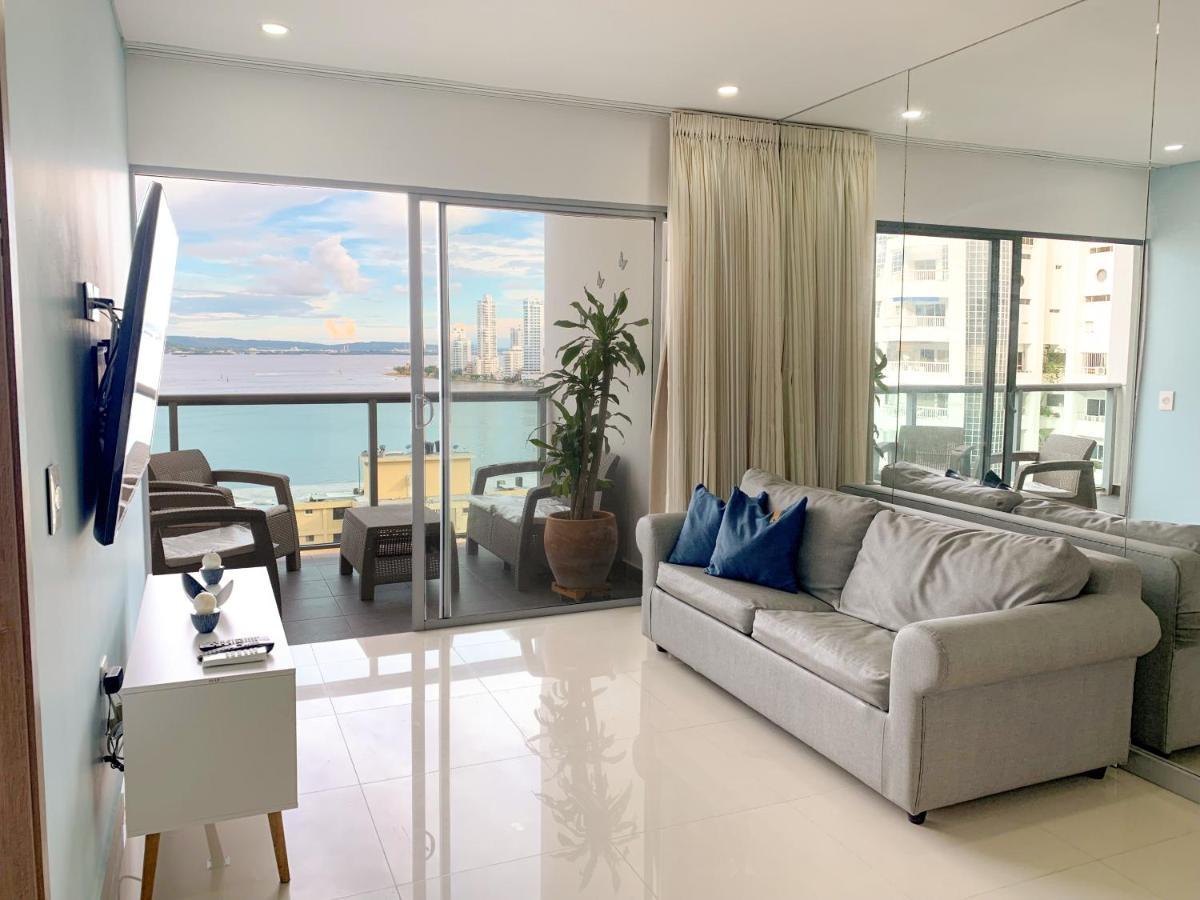 Oceanview Escape Pool, Jacuzzi & Gym In Bocagrande Daire Cartagena Dış mekan fotoğraf