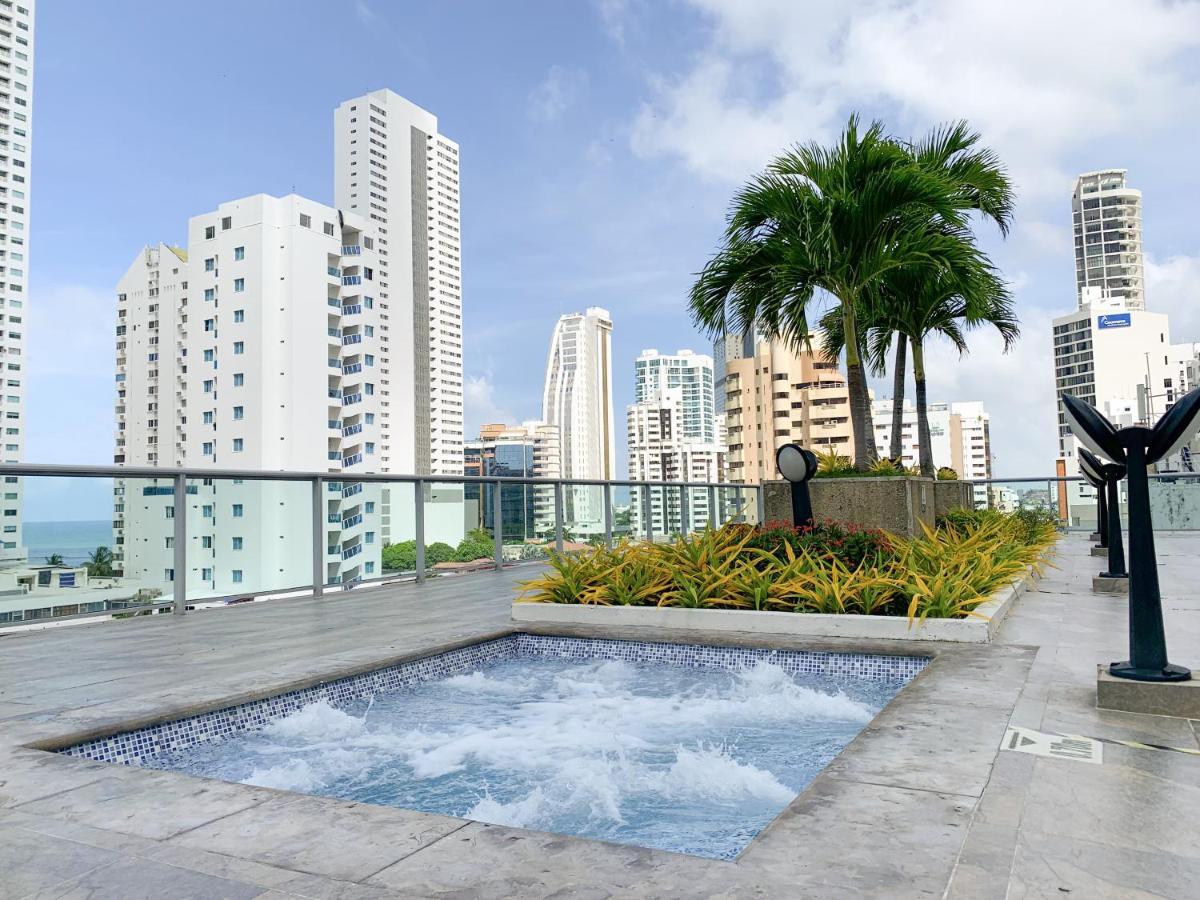 Oceanview Escape Pool, Jacuzzi & Gym In Bocagrande Daire Cartagena Dış mekan fotoğraf