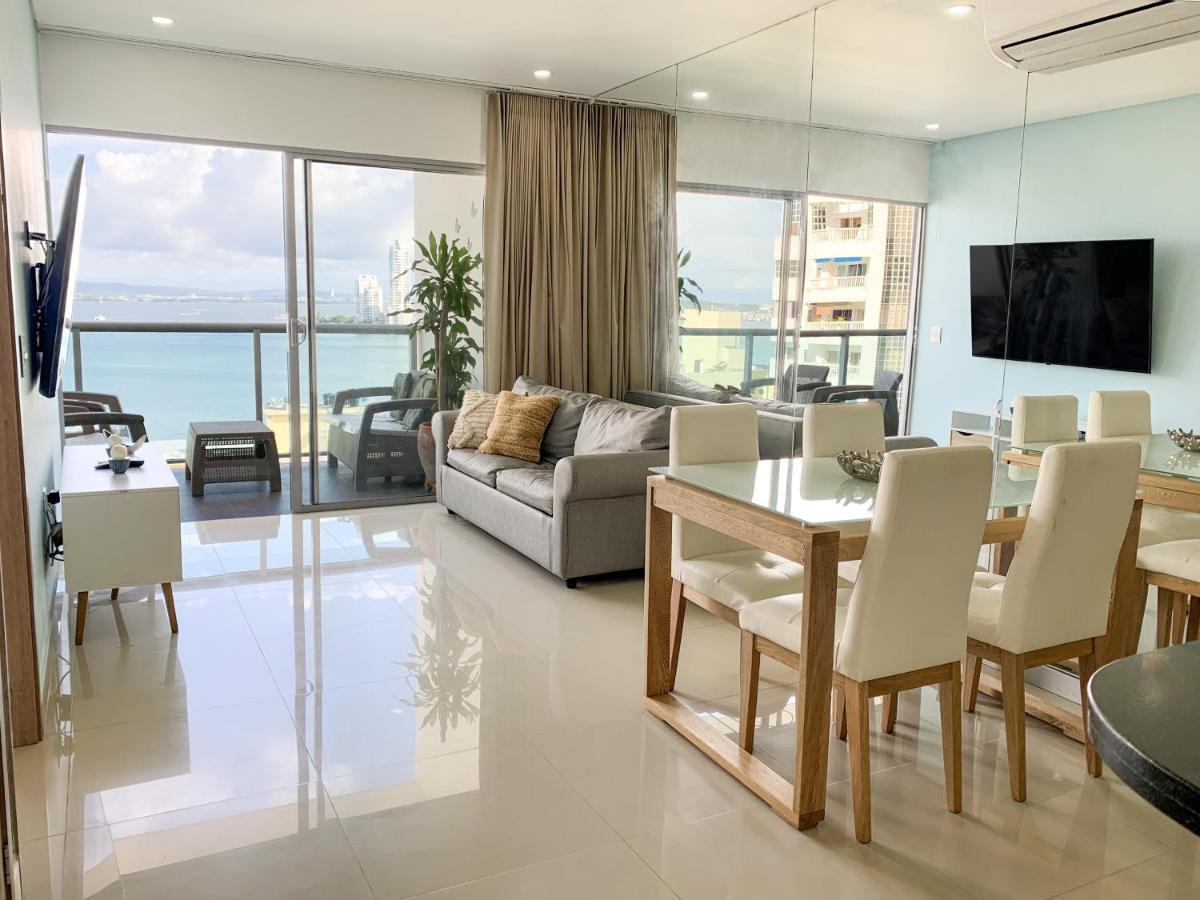 Oceanview Escape Pool, Jacuzzi & Gym In Bocagrande Daire Cartagena Dış mekan fotoğraf
