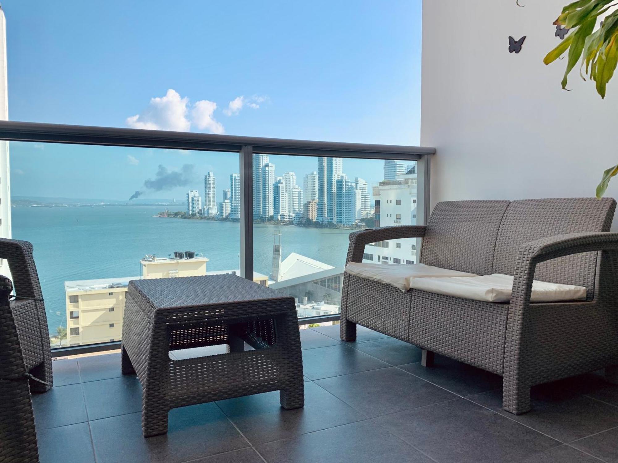 Oceanview Escape Pool, Jacuzzi & Gym In Bocagrande Daire Cartagena Dış mekan fotoğraf