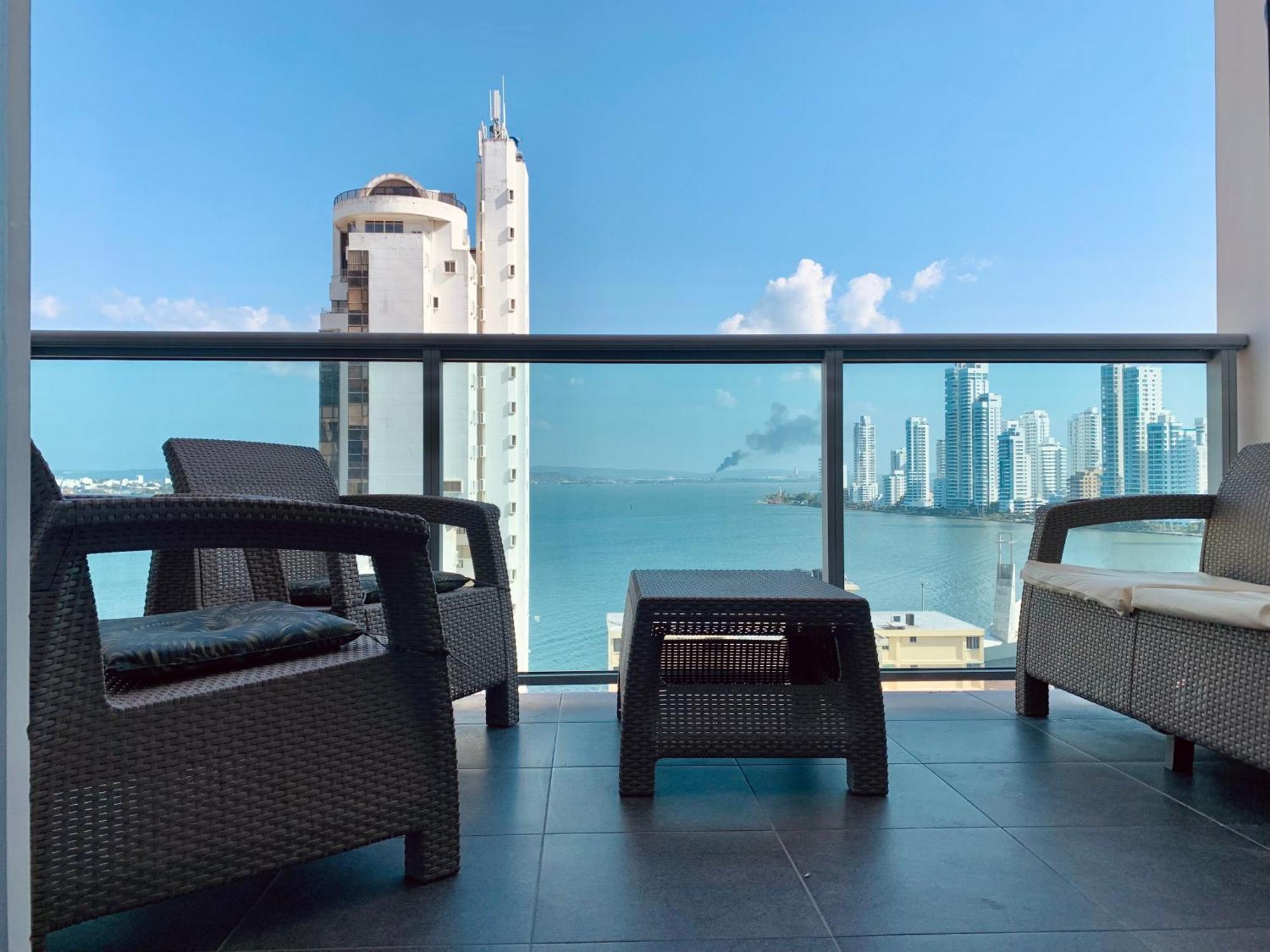Oceanview Escape Pool, Jacuzzi & Gym In Bocagrande Daire Cartagena Dış mekan fotoğraf