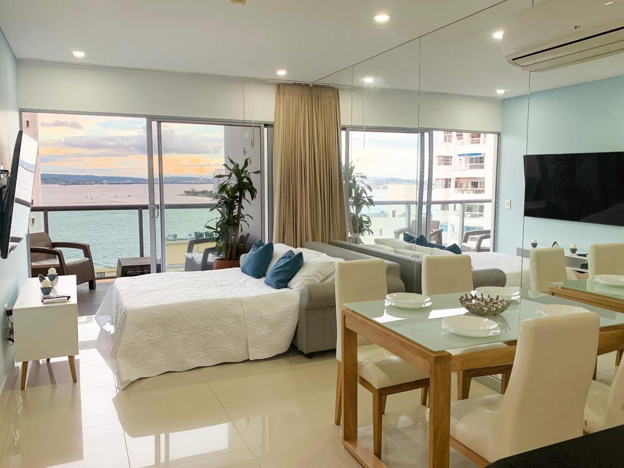 Oceanview Escape Pool, Jacuzzi & Gym In Bocagrande Daire Cartagena Dış mekan fotoğraf
